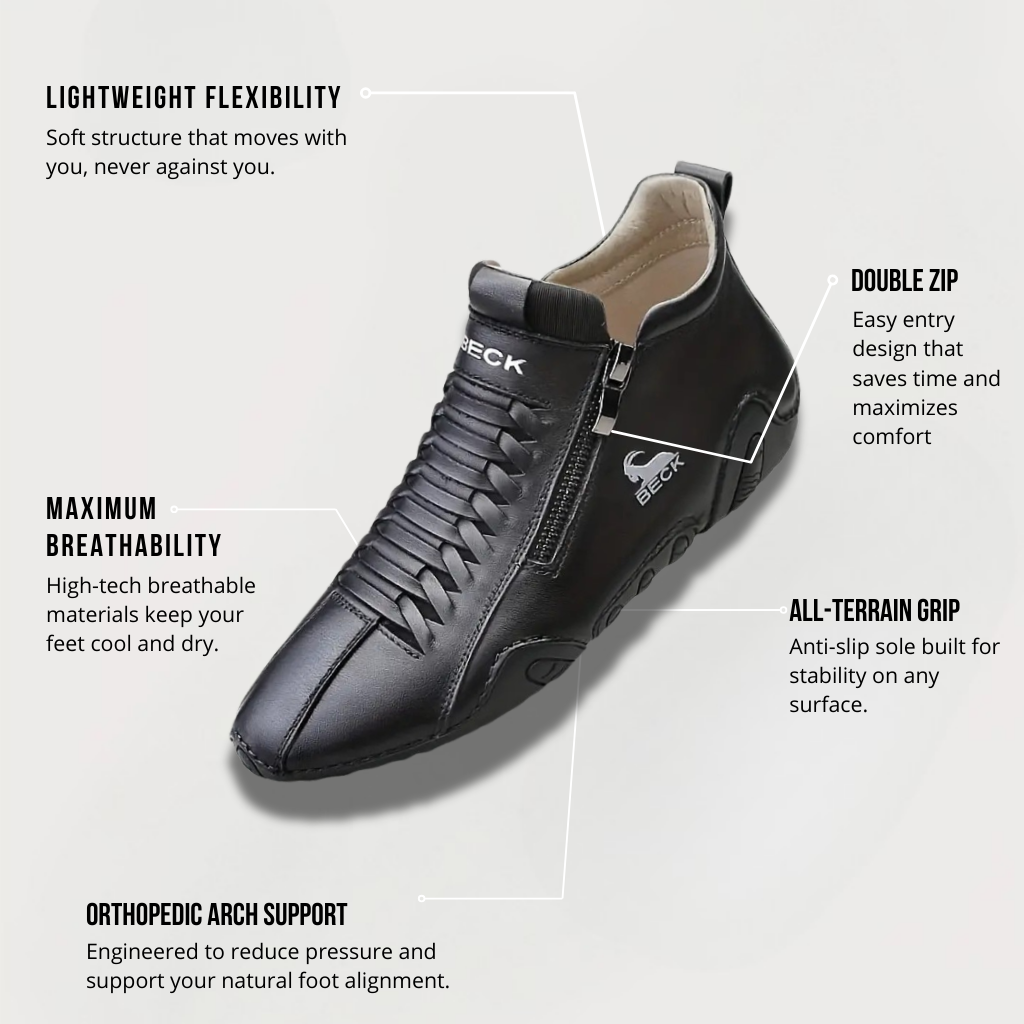 VogBeck 2.0 – Scarpe Ortopediche Traspiranti a Doppia Zip Comfort 